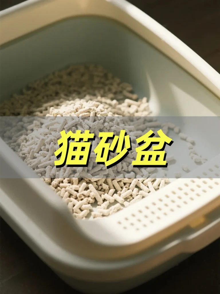 装着猫砂的猫砂盆